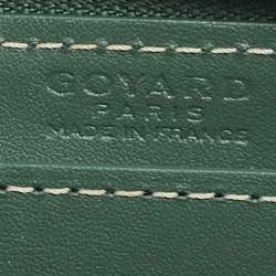 Goyard Green Goyardine Coated Canvas and Leather Matignon PM Wallet