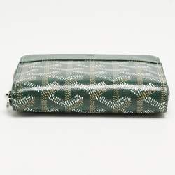 Goyard Green Goyardine Coated Canvas and Leather Matignon PM Wallet
