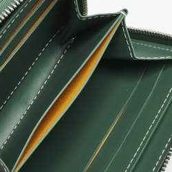 Goyard Green Goyardine Coated Canvas and Leather Matignon PM Wallet