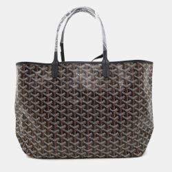 Goyard Saint Louis Black Pvc Coated Canvas Leather Size Pm