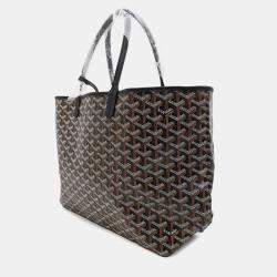 Goyard Saint Louis Black Pvc Coated Canvas Leather Size Pm