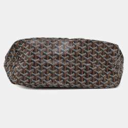 Goyard Saint Louis Black Pvc Coated Canvas Leather Size Pm