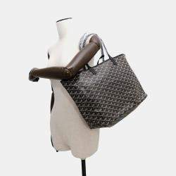 Goyard Saint Louis Black Pvc Coated Canvas Leather Size Pm