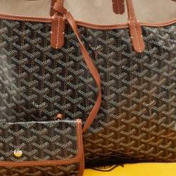 Goyard Brown Goyardine Coated Canvas Saint Louis PM Tote