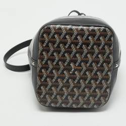 Goyard Black Goyardine Coated Canvas and Leather Flot Bucket Bag