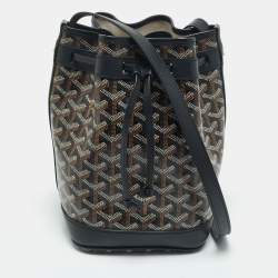 Goyard Black Goyardine Coated Canvas and Leather Flot Bucket Bag
