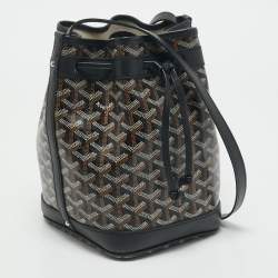 Goyard Black Goyardine Coated Canvas and Leather Flot Bucket Bag