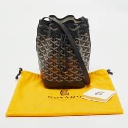 Goyard Black Goyardine Coated Canvas and Leather Flot Bucket Bag