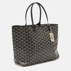 Goyard Saint Louis Pm Tote Bag Goyardine Canvas Black Amalouispm