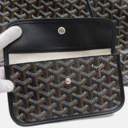 Goyard Saint Louis Pm Tote Bag Goyardine Canvas Black Amalouispm