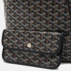 Goyard Saint Louis Pm Tote Bag Goyardine Canvas Black Amalouispm