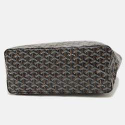 Goyard Saint Louis Pm Tote Bag Goyardine Canvas Black Amalouispm