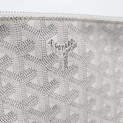 Goyard White PVC Sena MM bag