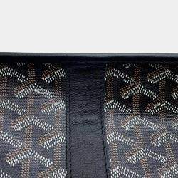 Goyard Bourgogne Black PVC and Leather Tote Bag
