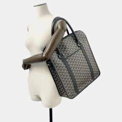 Goyard Bourgogne Black PVC and Leather Tote Bag
