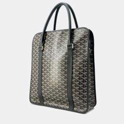 Goyard Bourgogne Black PVC and Leather Tote Bag
