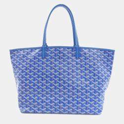 Goyard Saint Louis PM Sky Blue Goyardine Canvas Tote Bag