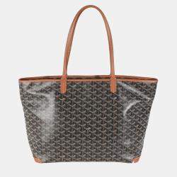 Goyard Tan Black Goyardine Canvas Artois MM