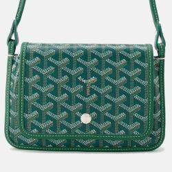Goyard Plume Pouch Wallet Green plume Leather Pvc