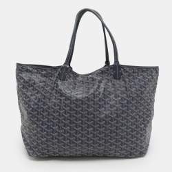 Pre Owned Goyard Blue Goyardine Canvas St. Louis GM Bag