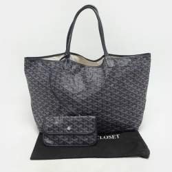 Pre Owned Goyard Blue Goyardine Canvas St. Louis GM Bag