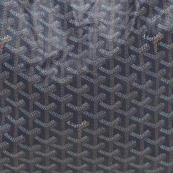 Pre Owned Goyard Blue Goyardine Canvas St. Louis GM Bag