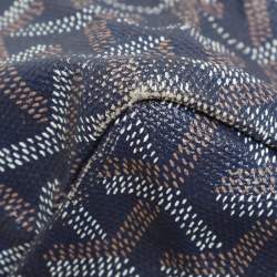 Pre Owned Goyard Blue Goyardine Canvas St. Louis GM Bag