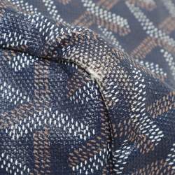 Pre Owned Goyard Blue Goyardine Canvas St. Louis GM Bag