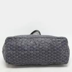 Pre Owned Goyard Blue Goyardine Canvas St. Louis GM Bag