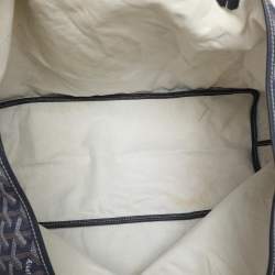 Pre Owned Goyard Blue Goyardine Canvas St. Louis GM Bag