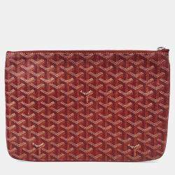 Pre Owned حقيبة غويارد بي في سي حمراء سينا متوسطة الحجم