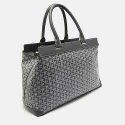Pre Owned Goyard Grey Goyardine Coated Canvas Bellechasse GM Tote