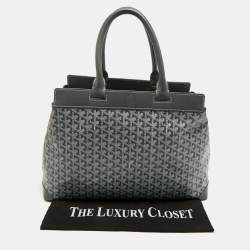 Pre Owned Goyard Grey Goyardine Coated Canvas Bellechasse GM Tote