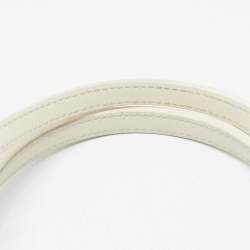 Pre Owned Goyard White Goyardine Coated Canvas and Leather Mini Reversible Anjou Tote