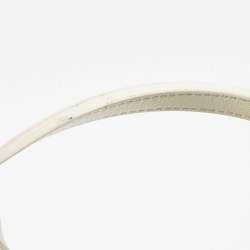 Pre Owned Goyard White Goyardine Coated Canvas and Leather Mini Reversible Anjou Tote