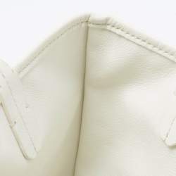 Pre Owned Goyard White Goyardine Coated Canvas and Leather Mini Reversible Anjou Tote