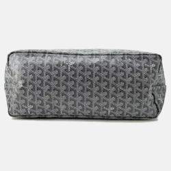 Pre Owned Goyard Saint Louis PM Gray PVC Leather Tote Bag