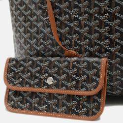Pre Owned Goyard Saint Louis PM Brown Goyardine Canvas Tote Bag