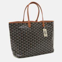 Pre Owned Goyard Saint Louis PM Brown Goyardine Canvas Tote Bag