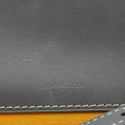 Pre Owned Goyard Grey Goyardine Coated Canvas and Leather Mini Monte Carlo Case