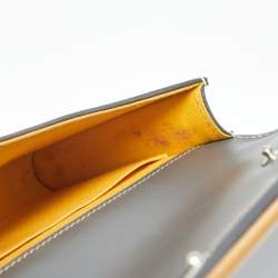 Pre Owned Goyard Grey Goyardine Coated Canvas and Leather Mini Monte Carlo Case