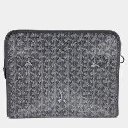 Pre Owned Goyard Grey PVC Juvance GM + Keyring