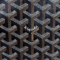 Pre Owned Goyard Black/Brown Coated Canvas Sena MM Bag