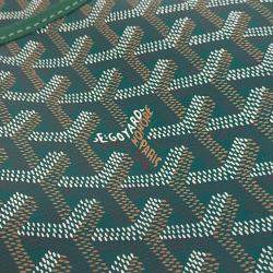Pre Owned Goyard Brown Green Coated Canvas and Leather Jubilee GM