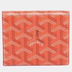 مملوكة مسبقًا Goyard Orange Goyardine Coated Canvas and Leather Marigny Wallet