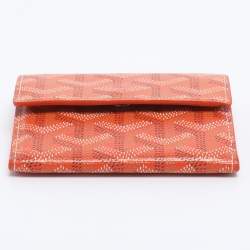 مملوكة مسبقًا Goyard Orange Goyardine Coated Canvas and Leather Marigny Wallet