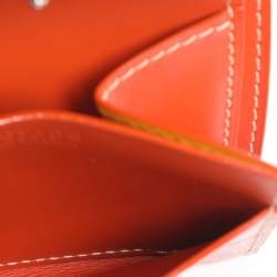 مملوكة مسبقًا Goyard Orange Goyardine Coated Canvas and Leather Marigny Wallet