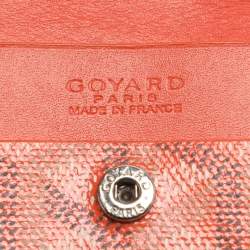 مملوكة مسبقًا Goyard Orange Goyardine Coated Canvas and Leather Marigny Wallet