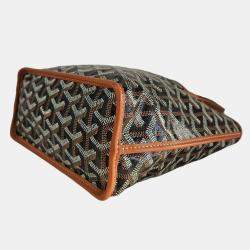 Pre Owned Goyard Brown Goyardine Coated Canvas & Leather Mini Anju Tote Bag