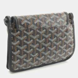 Pre Owned Goyard Plume Black Multicolor Coated Canvas Shoulder Bag